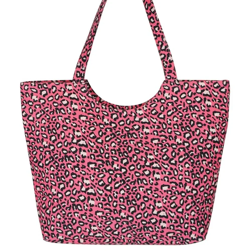 Leopard Print/ Animal Print / Pink/ Black/ White Tote Bag - XL - NWT